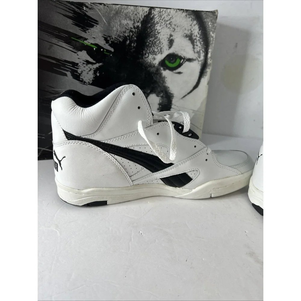 Puma Men's Basketball Vintage‎ Attack Hi - High Tops Size 11 1/2 New White/Black
